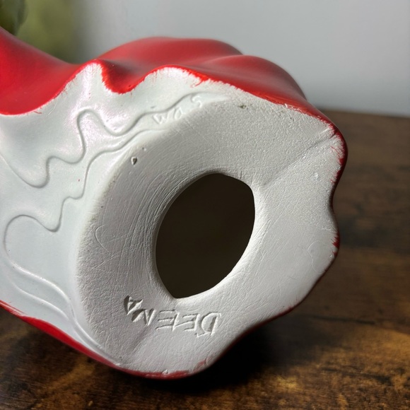 Vintage Hand Painted Atlantic Mold Ceramic Victorian Christmas Caroler Woman 8” - Picture 12 of 15